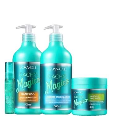 Imagem de Lowell Cacho Magico Shampoo 500g Creme 500g Mascara 450g e Oleo 60ml
