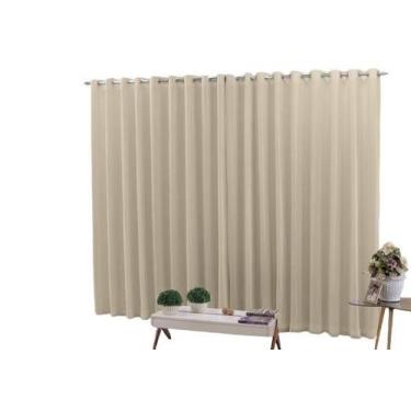 Imagem de Cortina 3,00x2,50 Sala Quarto Cozinha Voil Blackout Tecido - Shoppingn
