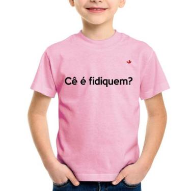 Imagem de Camiseta Infantil Cê é fidiquem - Foca na Moda, Rosa bebê, 2