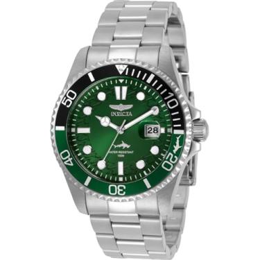 Imagem de INVICTA Pro Diver Men 43 mm aço inoxidável verde mostrador PC32 quartzo, Mergulhador