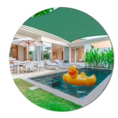 Imagem de Tela Shade P/ Sombreamento Verde 4x50 com Bainha Ilhós + Kit - Shoplon