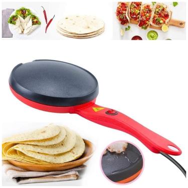 Imagem de Máquina de Crepe Elétrica antiaderente, 600W, 110v, SNOW KEYCHAIN, Vermelho