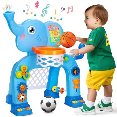 Imagem de Cesta de basquete infantil interativa e gol de futebol GMAOPHY