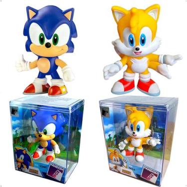 Imagem de Coleção 2 Bonecos Sonic E Tails Fandom Box Lider Brinquedos