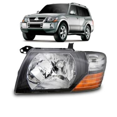 Imagem de Farol Mitsubishi Pajero Full  2000 2001 2002 2003 Máscara Negra - SP A