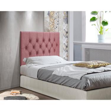 Imagem de Cabeceira Painel Cama Box Solteiro 90 cm capitonê Suspensa - Rose Suede