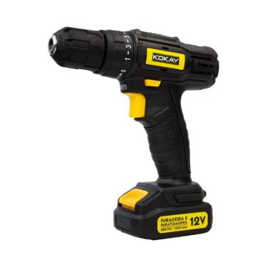 Imagem de Parafusadeira E furadeira kokay bateria li-ion c/ maleta 12V 110/220V