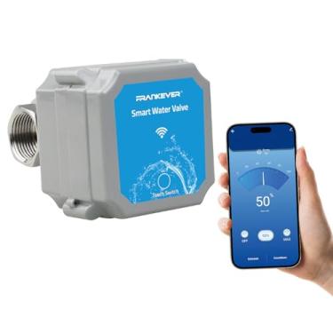 Imagem de DN20 Válvula de água inteligente, sistema de gerenciamento de água inteligente de 9,5 cm, temporizador de torneira de controle remoto WiFi para mangueira, temporizador de água de irrigação automática