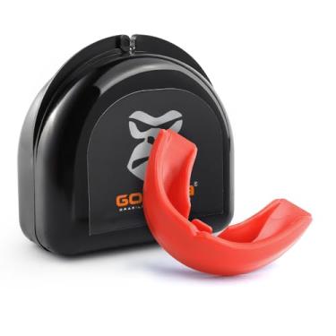 Imagem de Protetor Bucal Com Capinha Muay Thai Boxe Artes Marciais Proteção Boca Dente Moldável Rugby Gorilla (Vermelho)