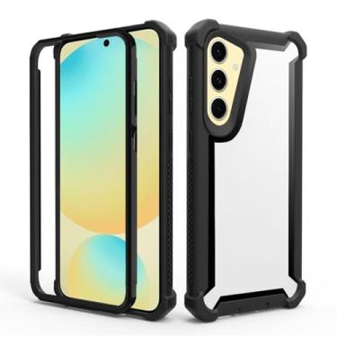 Imagem de Asuwish Capa de telefone para Samsung Galaxy S24 FE 5G Capa robusta à prova de choque à prova de queda rígida protetora de corpo inteiro híbrido resistente celular de camada dupla acessórios S 24 EF
