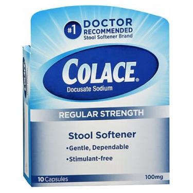 Imagem de Amaciante de fezes Colace 10 cápsulas da Colace (pacote com 6)