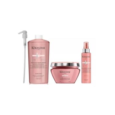 Imagem de Kit Kérastase Chroma Absolu Trio Shampoo 1l + Máscara +sérum