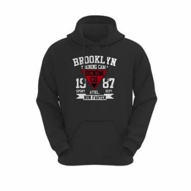 Imagem de Moletom Canguru Unissex Blusa de Frio Capuz Bolso Algodão Inverno-Unissex