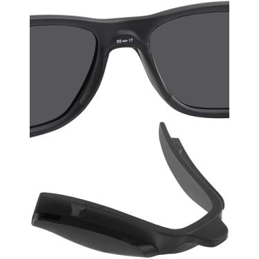 Imagem de BLAZERBUCK Almofadas de nariz de substituição para óculos Oakley Airdrop MNP OX8121, High Bridge Fit padrão preto