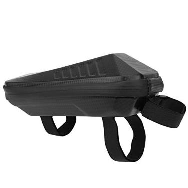Imagem de VGEBY Bolsa frontal para quadro, bolsa de tubo frontal superior para bicicleta, impermeável, grande espaço de armazenamento, bolsa de armazenamento para mountain road bike, acessório para andar de bicicleta e materiais de armazenamento