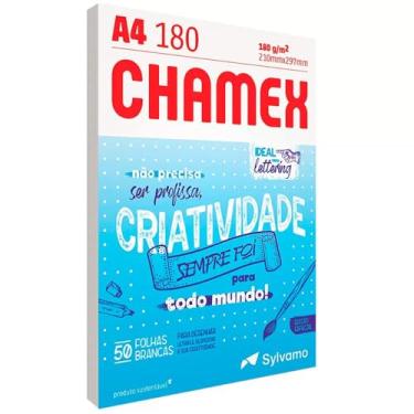 Imagem de Papel sulfite Lettering A4 180g 210x297 com 50 folhas - Chamex