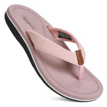 Imagem de AEROTHOTIC Chinelos femininos com suporte de arco – Slip On Recovery Plantar Fascite Alívio ortopédico – Sandálias femininas leves de amortecimento – Tapete de ioga para uso interno e externo, Solace