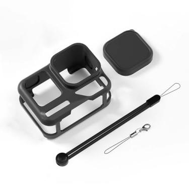 Imagem de Capa protetora durável para câmera Insta360 Ace Pro2 acessórios de capa de silicone (preto)