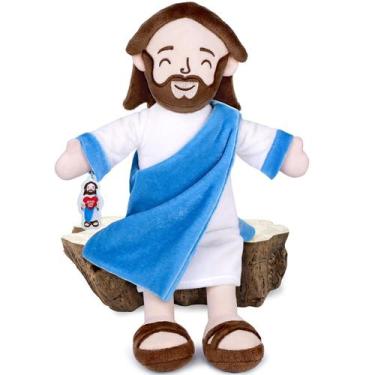 Imagem de Boneca de pelúcia Enryounr Jesus em estilo bíblico tradicional