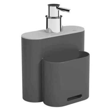 Imagem de Dispenser Flat Cinza 500Ml - 17002/0832 - COZA