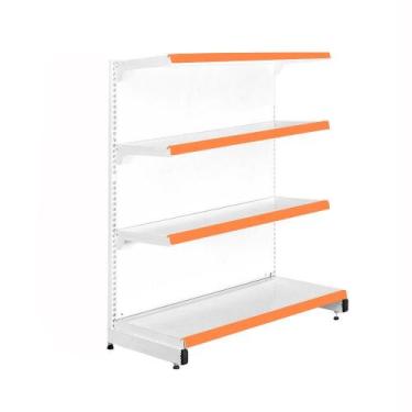 Imagem de Gôndola Prateleira Para Supermercado 4 Níveis 40x30 New Plus 1,40 Pont