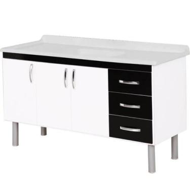 Imagem de Armário Tóquio 116,2cm Preto - 539215 - A.J. RORATO - A.j.rorato