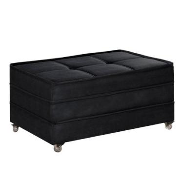 Imagem de Puff Cama Solteiro Dobravel Com Rodízios - LINDECOR, Cinza