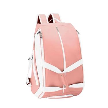 Imagem de Vaveren Mochila organizadora de mochila de pickleball, bolsa impermeável para badminton, armazenamento de raquetes, para treinamento ao ar livre, Rosa