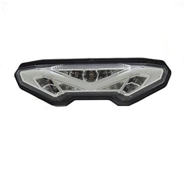 Imagem de Acc-Creativity Luz traseira de motocicleta luz de freio de corrida integrada lâmpada de seta compatível com Yamaha MT-09 MT09 FZ09 2013-2017 (transparente)