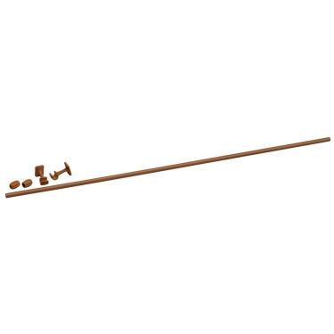 Imagem de Varão Simples Para Cortinas Utimil Em Aço 2,5 M Marrom