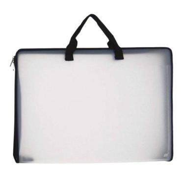 Imagem de Pasta Maleta Especial com Alça e Zíper Yes A3 Transparente Branco para