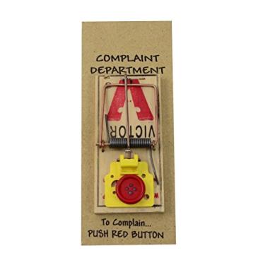 Imagem de TG,LLC Placa De Mesa Com Ratoeira Do Departamento Reclamações Treasure Gurus Da Tg, Llc, 6,5" X 2,75" Madeira, Decoração Escritório Moderna E Bem-Humorada