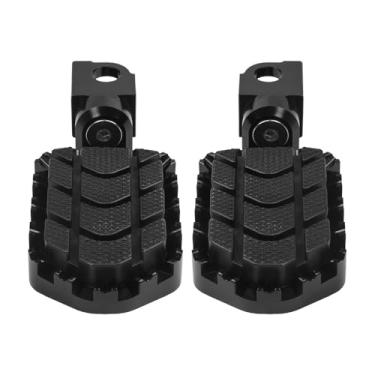 Imagem de Pedal de ajuste de pedal de motocicleta para elevar/abaixar suporte de apoio de pé para CFMOTO700CLX (2021-2025) (preto par esquerdo e direito - com almofada de borracha)