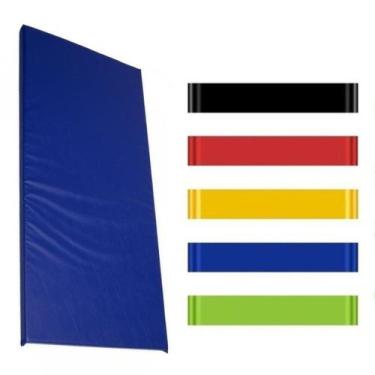 Imagem de Kit Colchonete Azul + 5 Mini Band Elástico para Exercícios - 1 Fit
