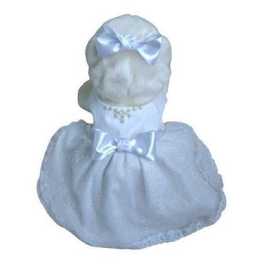 Imagem de Vestido  De Noiva Pet, Vestido Cães E Gatos, vestido pet branco de fes