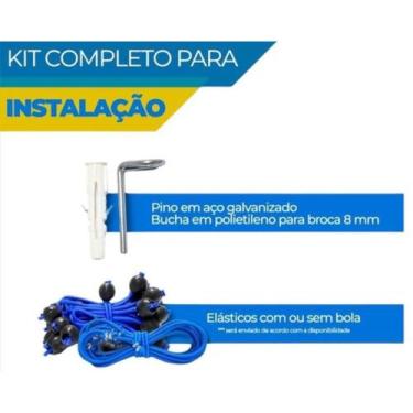 Imagem de Kit de Pinos, Buchas e Elásticos para Instalação de Capa 16 Unidades -