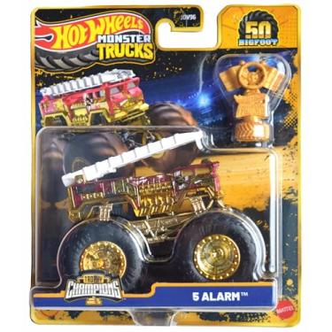 Imagem de Hot Wheels Monster Trucks 5 Alarm, Trophy Champions 50th Years Bigfoot Series 1:64 Scale die cast