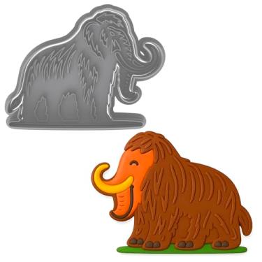 Imagem de Conjunto de cortadores e carimbos Mammoth para crianças, padeiros, artesãos e entusiastas de arqueologia – Perfeito para assar e fazer artesanato (7,6 x 10 cm)
