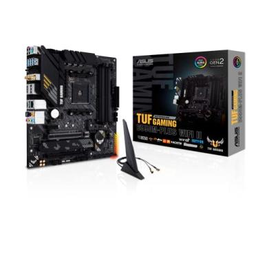 Imagem de Placa-mãe para jogos microATX ASUS TUF GAMING B550M-PLUS WiFi II AMD AM4 (3ª geração Ryzen) (PCIe 4.0, WiFi 6 2.5Gb LAN, BIOS FlashBack, HDMI 2.1, USB 3.2 Gen 2, cabeçalho endereçável Gen 2 RGB e AURA Sync)