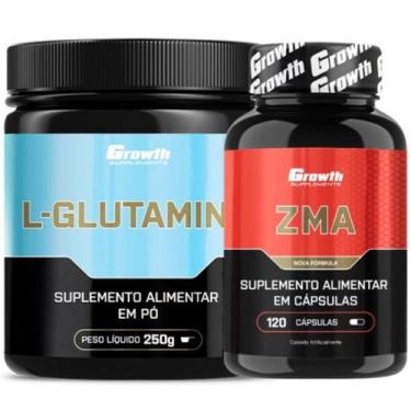 Imagem de Glutamina Pura 250g + ZMA 120 Caps Growth Supplements
