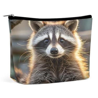 Imagem de RTFNGLS Lindo guaxinim portátil para viagem bolsa de maquiagem bolsa de maquiagem bolsa de maquiagem portátil bolsa de maquiagem bolsa de maquiagem de viagem de grande capacidade organizar, estilo