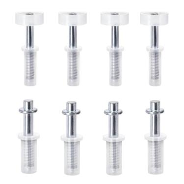 Imagem de XLWLLNJ Kit de ferragens para portas dobráveis, peças para portas de correr, substituição de pivô superior e roda guia de aço inoxidável para escritórios e, 8 Unidades