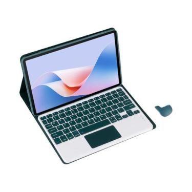Imagem de Capa De Teclado Com Suporte De Couro PU Sem Fio Com Mouse Para Tablet 