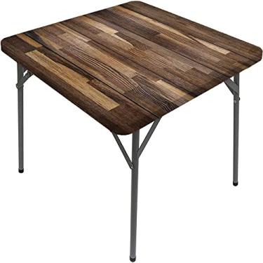 Imagem de Toalha de mesa oval de madeira, estampa de textura de prancha de madeira, para jantar na cozinha, festa, férias, Natal, buffet, serve para mesa de 122 x 182 cm