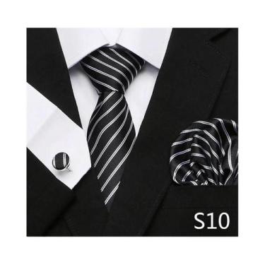 Imagem de Conjunto de Abotoaduras e Gravata Xadrez Vermelha para Homens - Ideal 