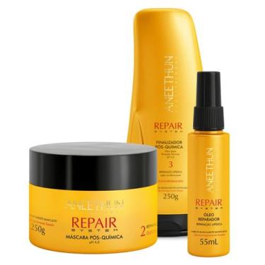 Imagem de Kit Mascara Finalizador e Oleo Aneethun Linha Repair System