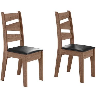 Imagem de Conjunto com 02 Cadeiras de Jantar Italia Amendoa 11C