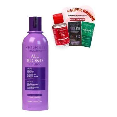 Imagem de Shampoo Matizador All Blond Prohall 300ml Todos Os Loiros - Prohall Co