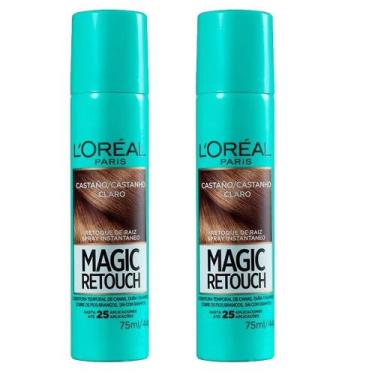 Imagem de Kit 2 Retoques De Raiz Magic Retouch L'Oréal Castanho Claro - Loreal