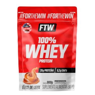 Imagem de FTW 100% Whey Protein com Proteína Concentrada WPC, Suplemento Alimentar Pós-Treino em Pó com Fonte de Proteína do Soro do Leite, Alto Valor Biológico, Sem Glúten – Refil 900g (Doce de Leite)